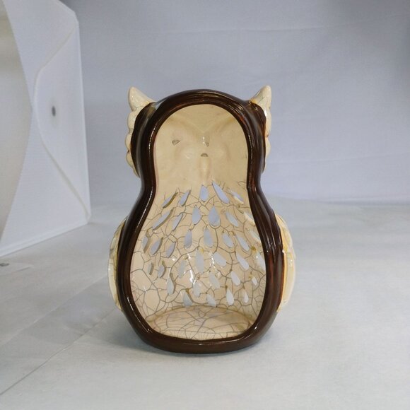 Vintage Owl Tea Light Candle Holder Ceramic Retro Style Home Art Decor - Picture 9 of 10